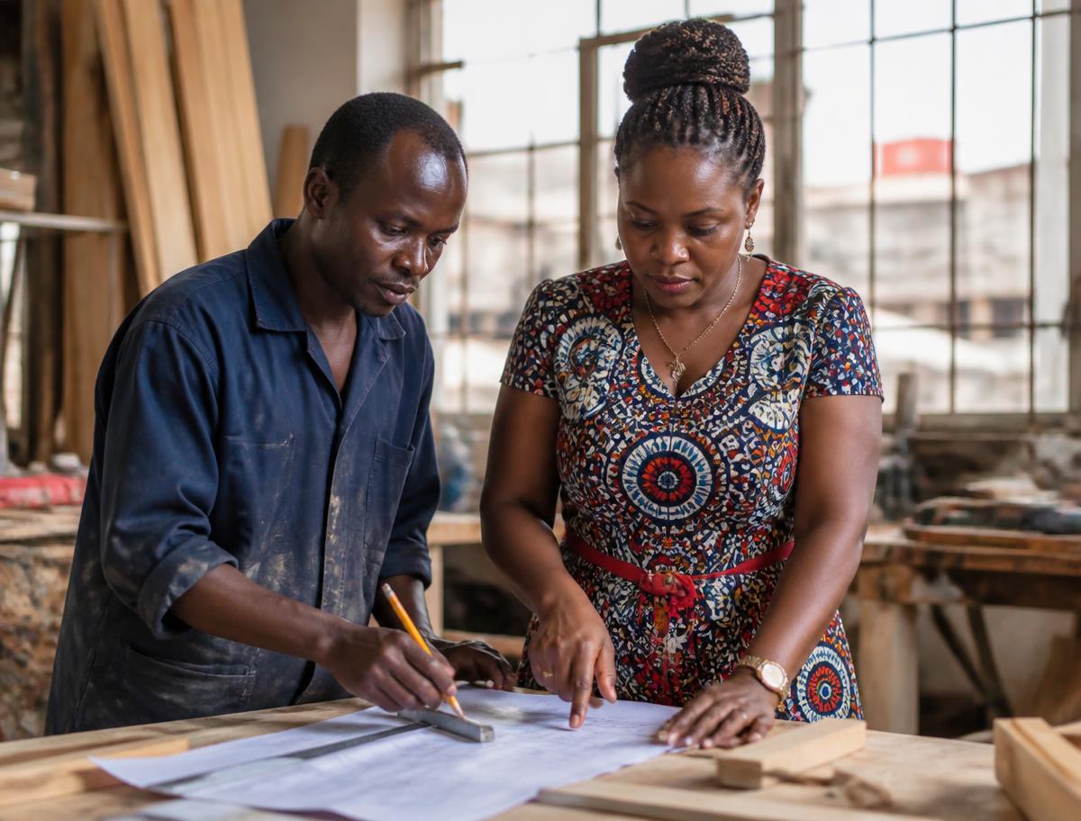 A customer's home project in the DRC